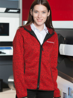 Damen Knitted Fleece Hoodie Rot